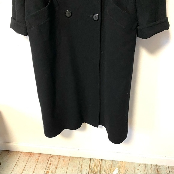 Vintage Camel Hair Opera Coat Black Fur Old Money Nordstrom Womens Medium - Picture 7 of 14